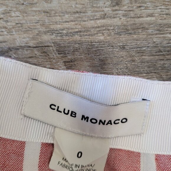 CLUB MONACO | Wrap Stripe Linen Skirt | Sz. 0 - Picture 7 of 9